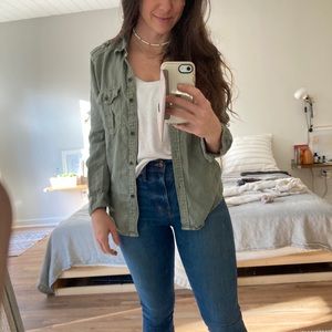 American Eagle Cargo Button Up